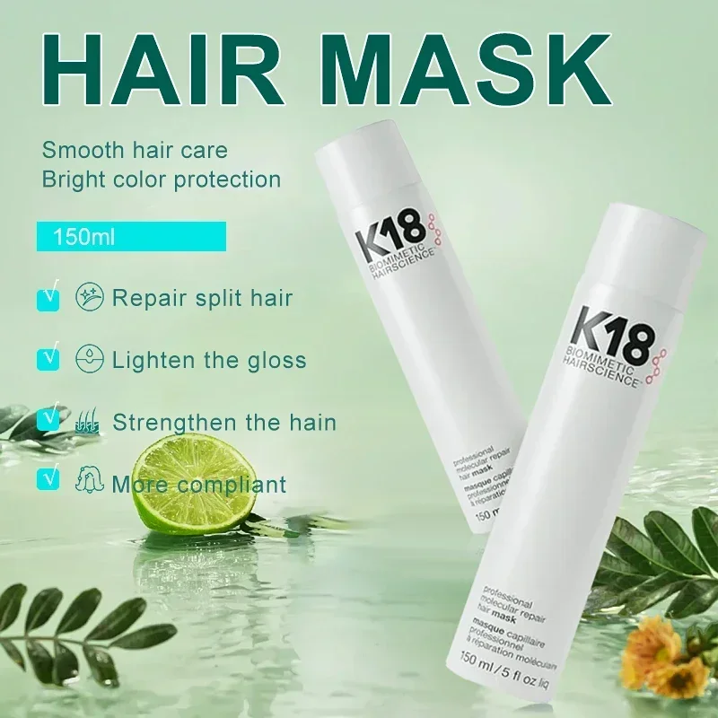 150ml K18 Leave-In Molecular Hair Mask Original Repair Molecular Hair Care Damaged Dry Frizzy 4 Minutes Treatment Moisturize hair mask