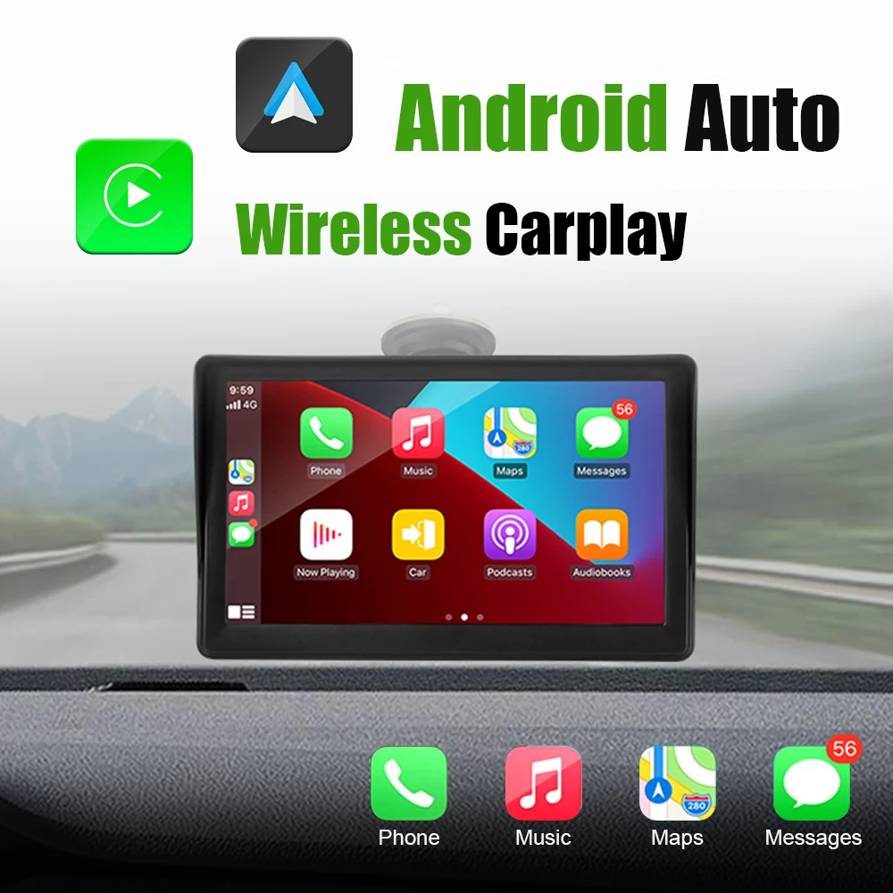 

12V Car Monitor Display Rear View Camera 7 Inch IPS / 5 Inch LCD Screen Player Radio Carplay Android Bluetooth Audio Accessories