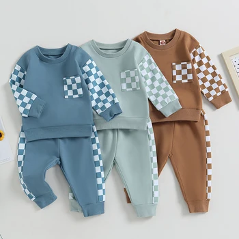 Checkerboard Baby Boy Outfit Set 1