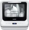 Portable Dishwasher Countertop with 5L Built-in Water Tank, No Hookup Needed, 6 Programs, 360° Dual Spray, 192℉ High-Temp& Air 1