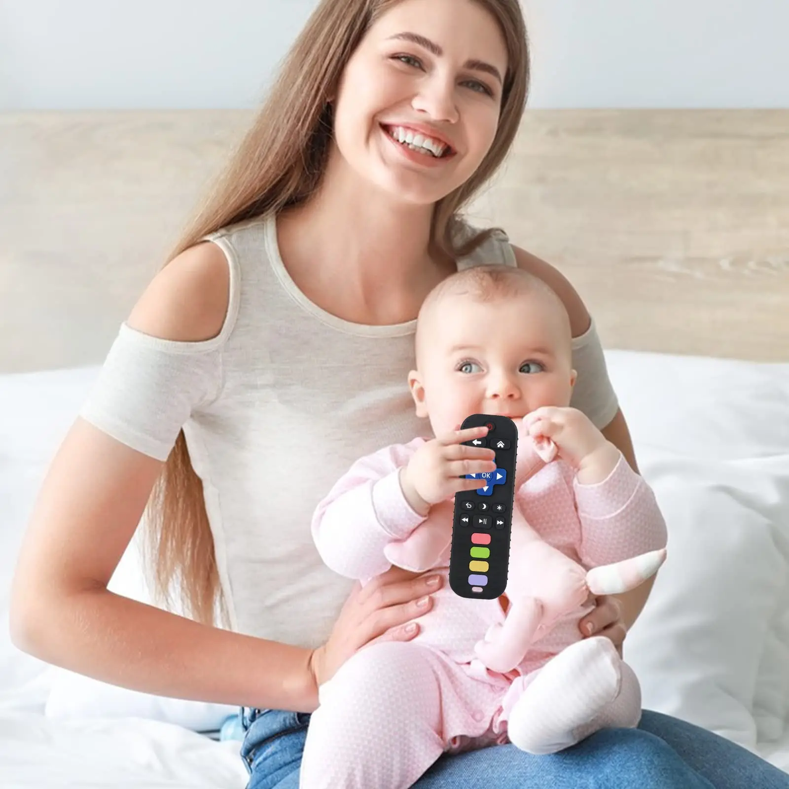 Teething Toys 1PC Silicone Baby TV Remote Control Shape Teether BPA Free Chewing Sensory Accessories