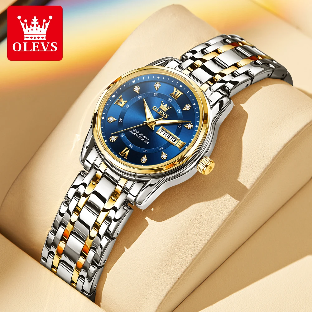 ساعة أوليف ستانلس ستيل للنساء ، ساعات عصرية للسيدا...