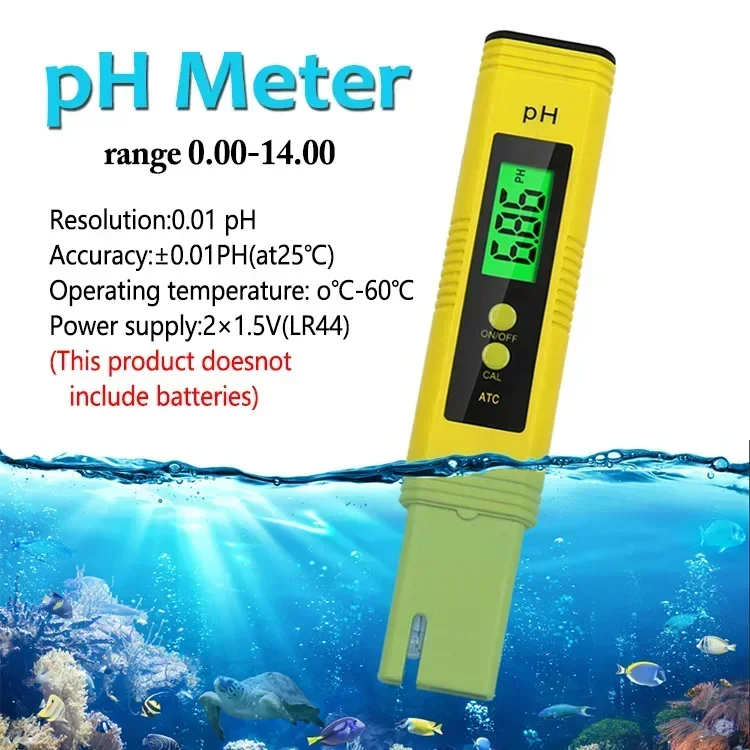Tester Di Qualità Dell'Acqua Ad Alta Precisione Da 0.01 Ph Misuratore Di Ph Lcd Digitale Campo Di Misurazione Penna Di Prova Del Ph Adatto Per L'Acqua
