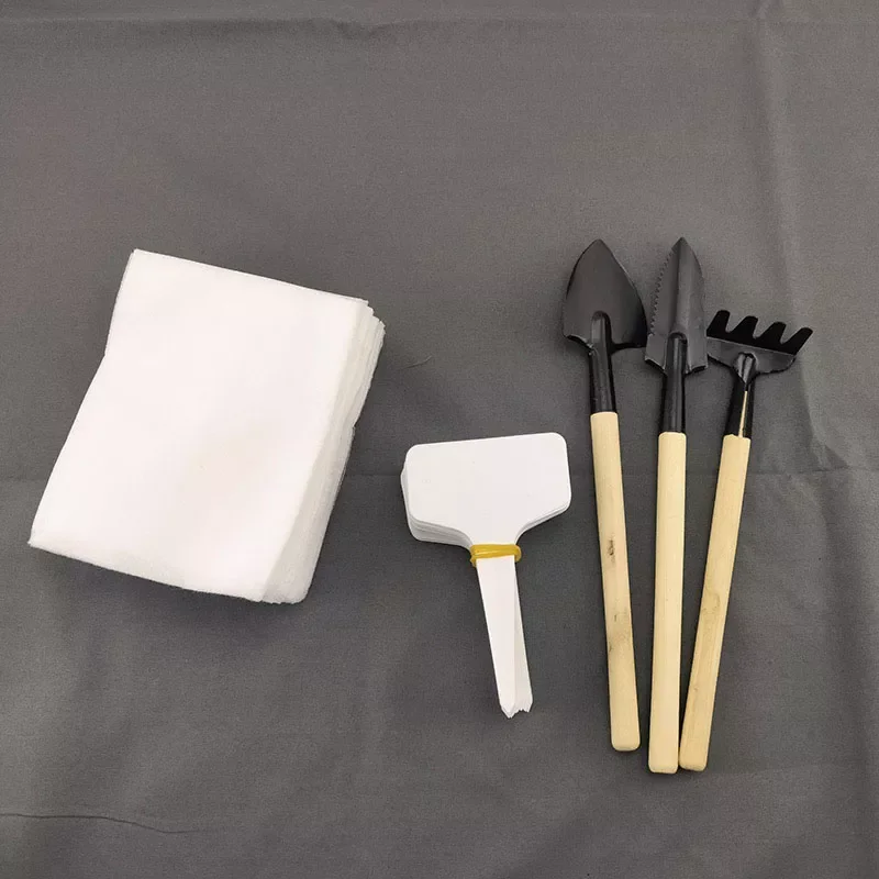 

kit set Mini gardening plant starter tools nursery pot set shovel Rake Spade Plant label tags Seed growing Flowers Tools C1