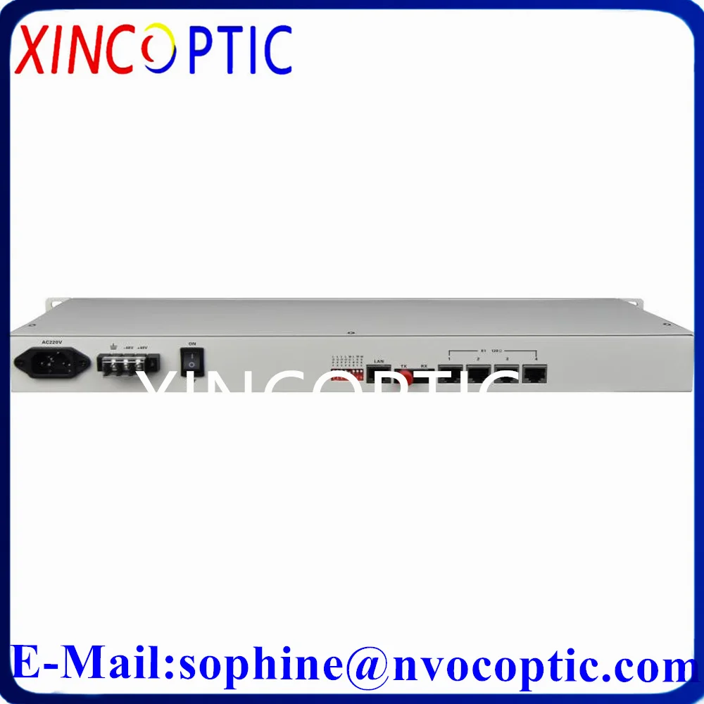 4*E1(120ohm) PDH RackMount Fiber Multiplexer Modem Converter Pots For ...