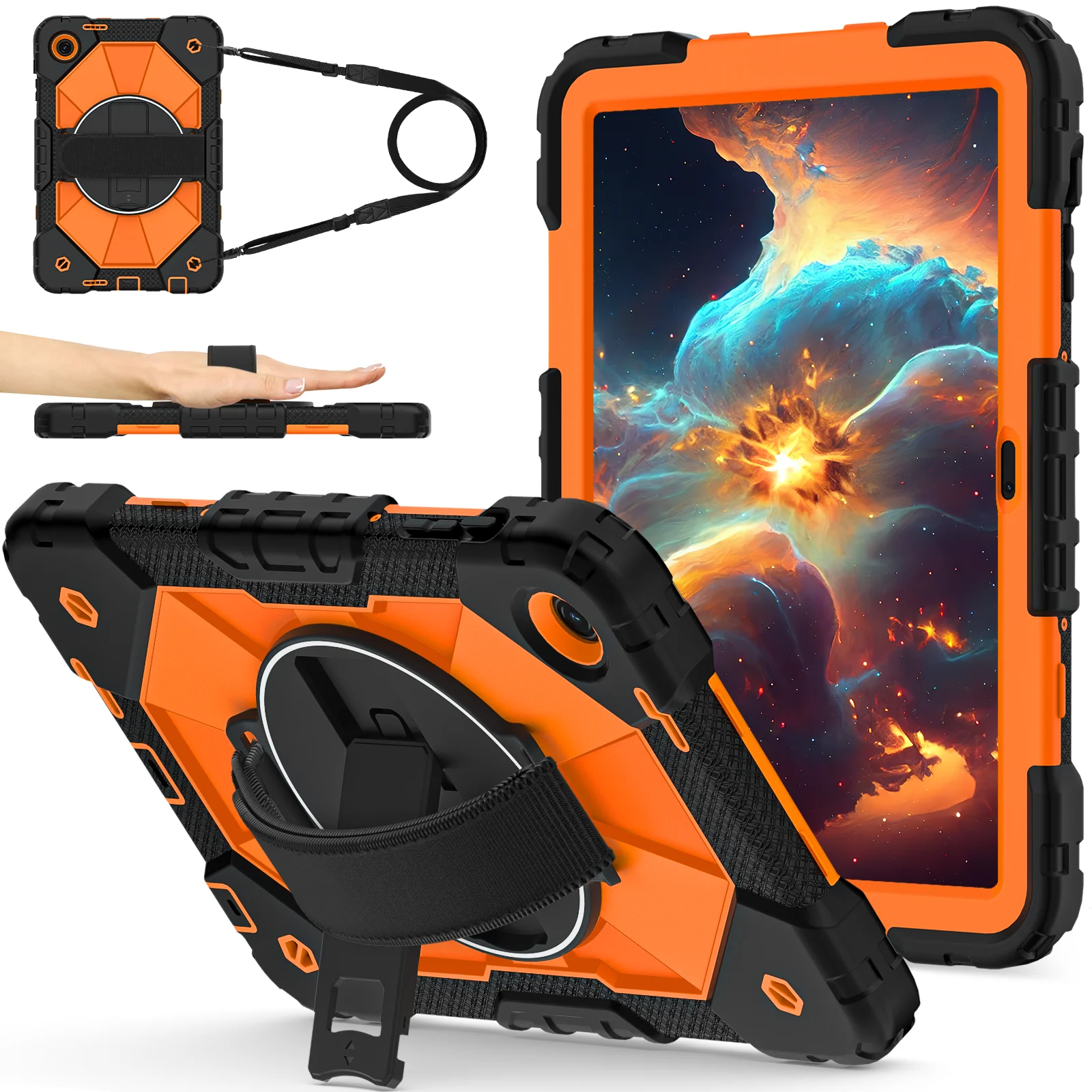 Enhanced Rugged Rotating Tablet Cover for Kids - Heavy Duty and Protective , 10.1 inch