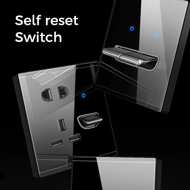 YINKA الزجاج المقسى لوحة التبديل مؤشر LED 1-4 عصاب...