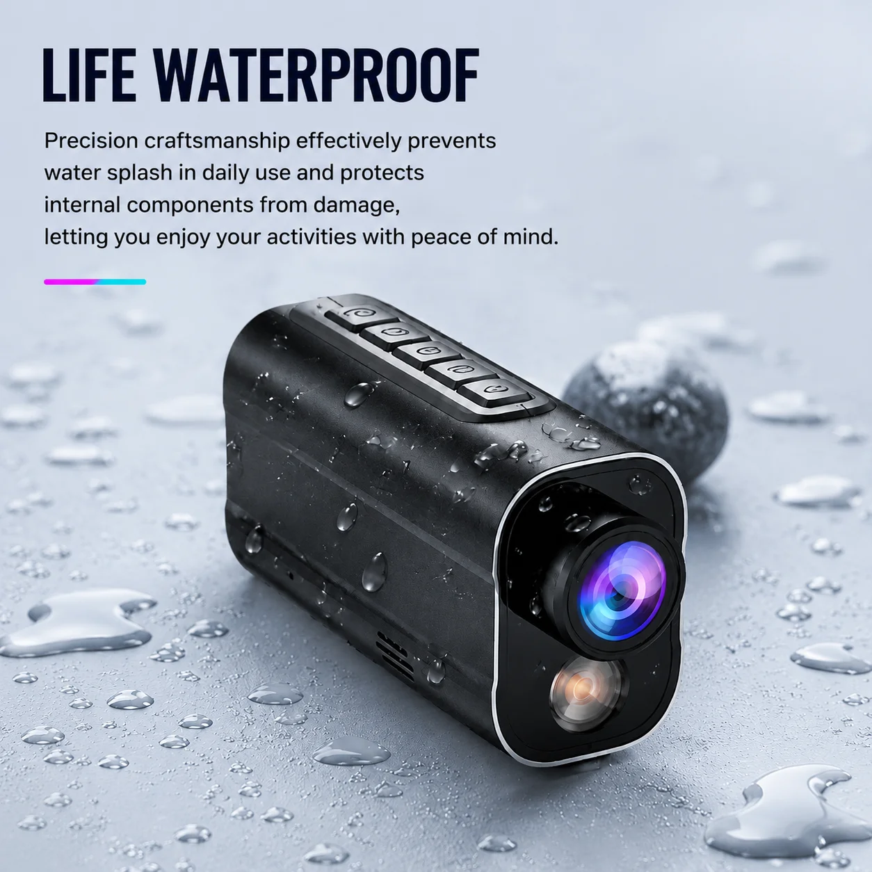 AT-M101 5K WiFi 액션 카메라 EIS 손떨림 방지 스포츠 카메라 야간 투시 LED 라이트 자전거 헬멧 카메라 방수 야외 DVR
