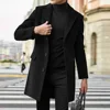 British style long-sleeved woolen coat autumn and winter men's trendy coat Casual Business Jackets Man Warm Coat Outerwear men's 4