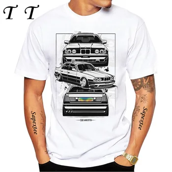 New Summer Men Short Sleeve Drive The Classic Germany EUDM - E34 M5 -  Classic T-Shirt Vintage Boy Casual Tops Man White Tees