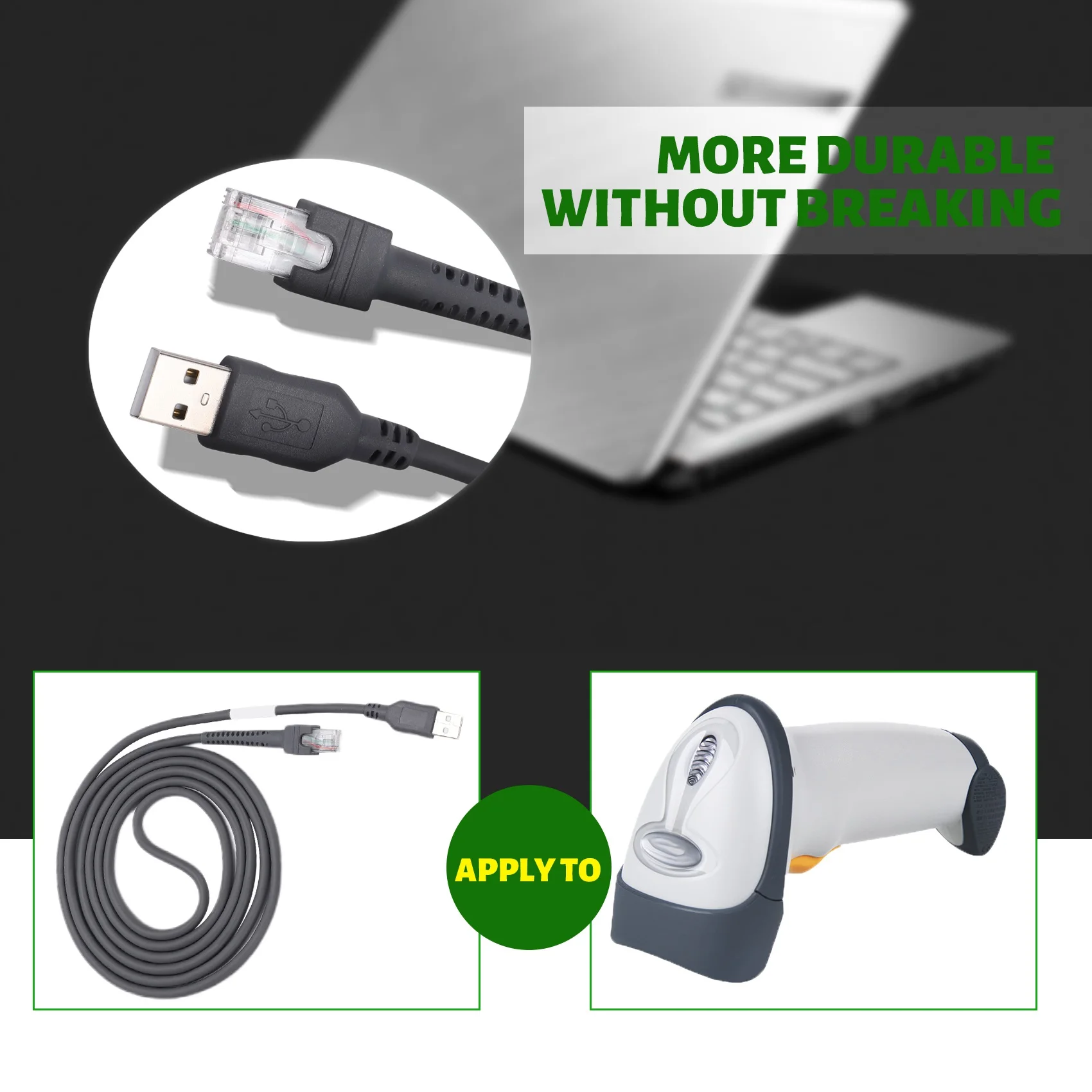 Cavo dati scanner COMPLETO LS2208 AP LS4208 DS9208 Cavo dati porta USB scanner codici a barre - immagine 3