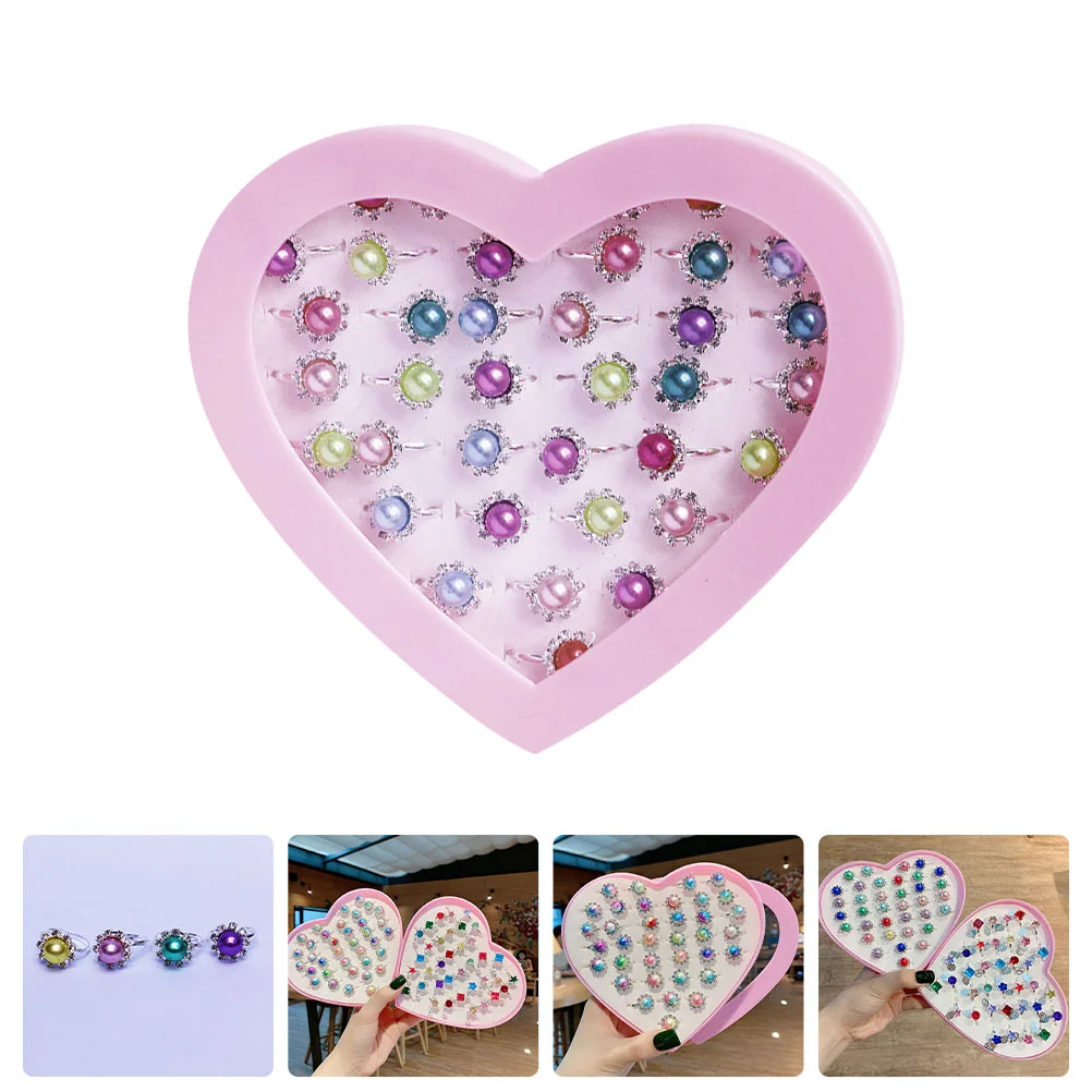 

Children's Ring Pearl Rings for Kids Decor Accessories Decorative Dress Up Play Toys