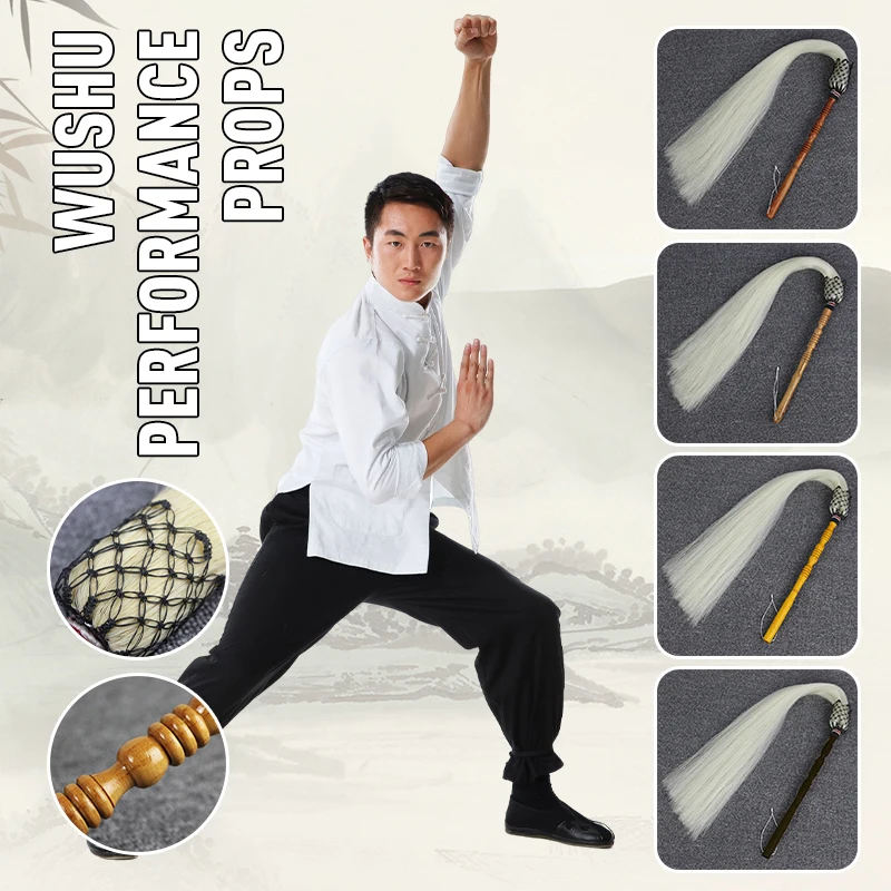 Wudang Tai Chi Whisk Taiji Articles Brushing Dust Taoist Props Martial Arts Practice Traditional Performance Theater Tool