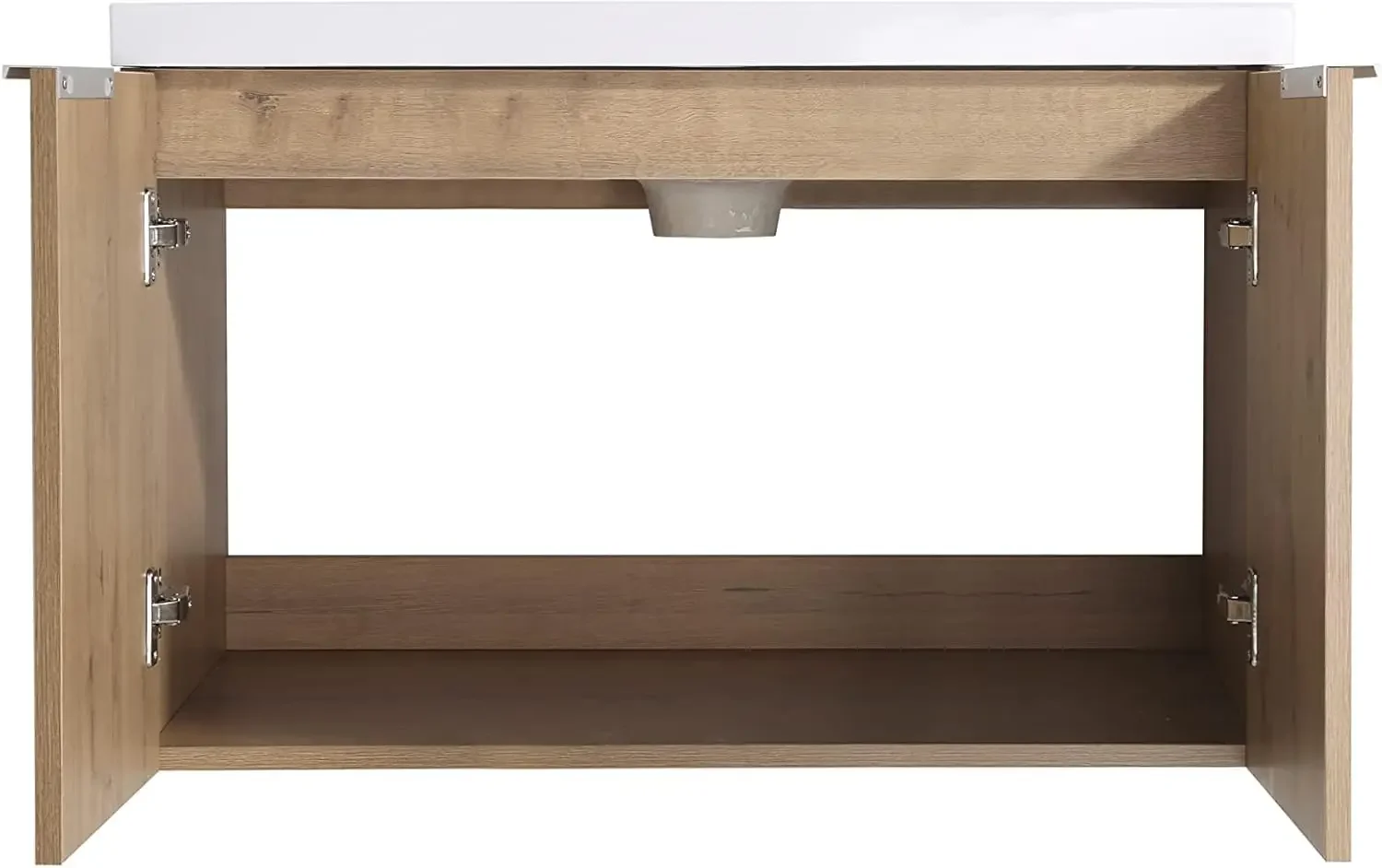 Wall Mounted Bathroom Vanity with Sink Combo Modern 30-Inch Single Bathroom Vanity Set with Top Basin &Storage Cabinet Wood 6