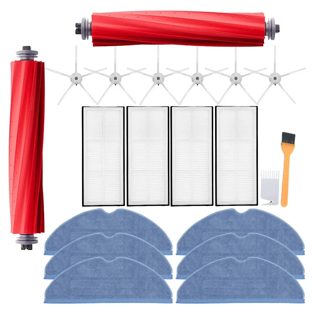 Main brush for Xiaomi Roborock S7 S7Max S70 S75 G10 Accessories Robot Vacuum Cleaner T7S Plus G10 Floor Roller Brush compatible for roborock u10 dyad dry and wet mop vacuum cleaner detachable soft roller brush filter replacement parts