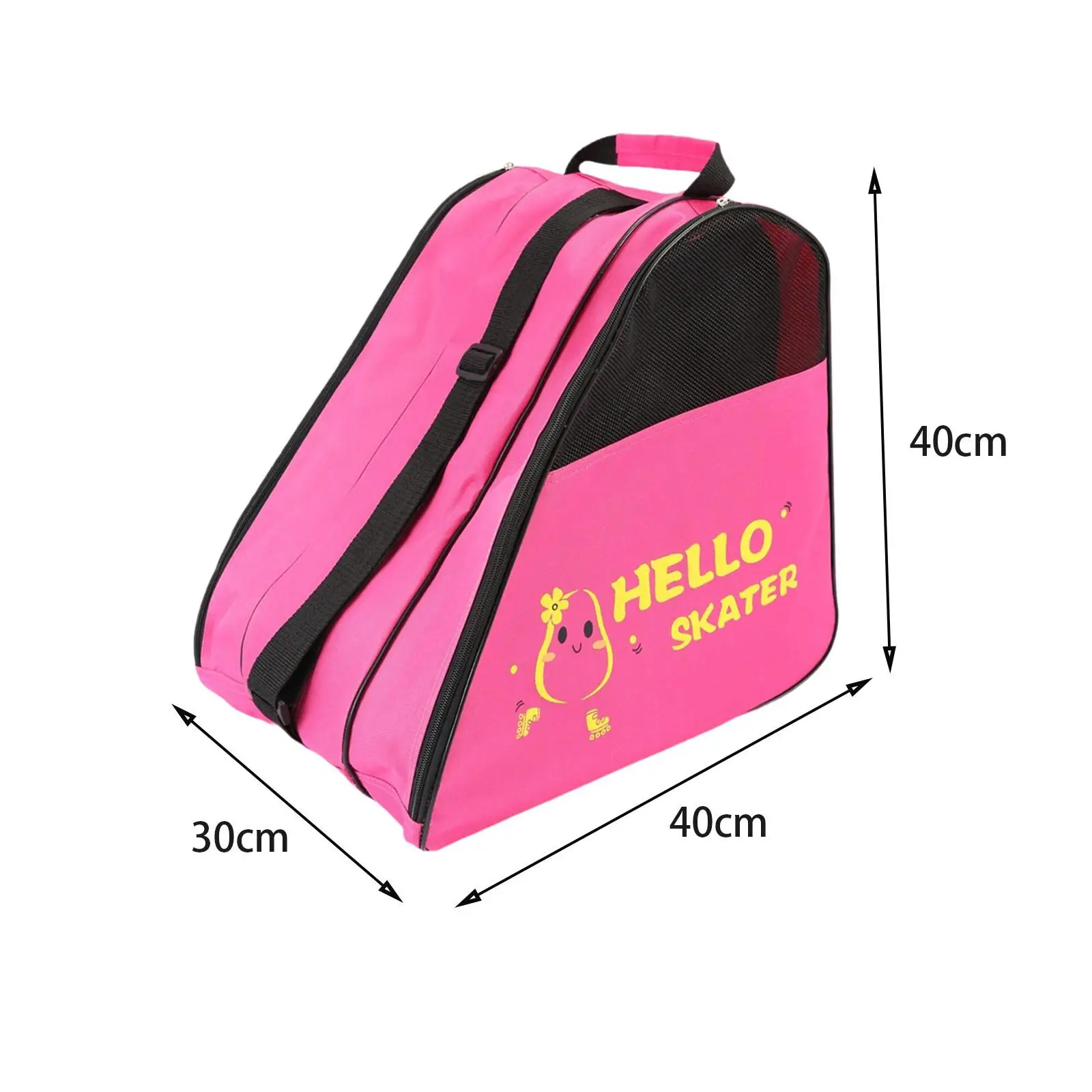 Roller Skates Storage Bag Zipper Pouch Carrier Bag for Women Kids Ice Skates