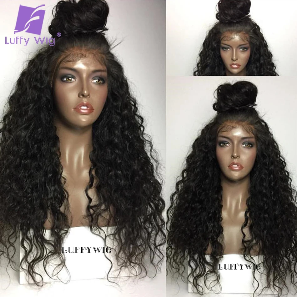 Hd Curly Lace Front Wig 13x6 Human Hair Glueless 360 Lace Frontal Wig Curly Human Hair Wigs Pre Plucked Ponytail Remy Brazilian