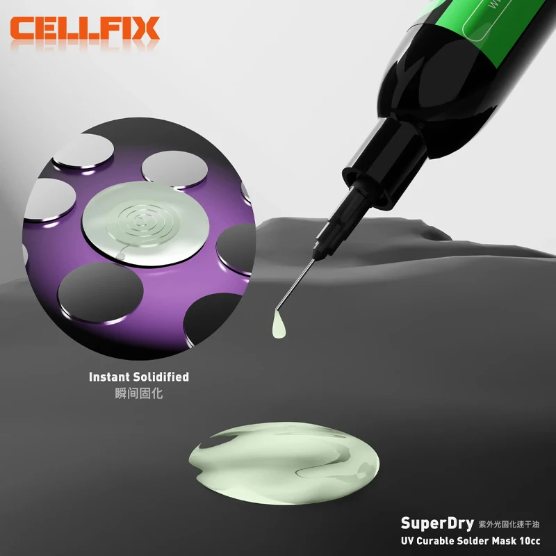 10CC UV Curable Solder Mask For Mobile Phone Repair Jumping Wire Quick Dry Curing Welding Paste Flux Oil