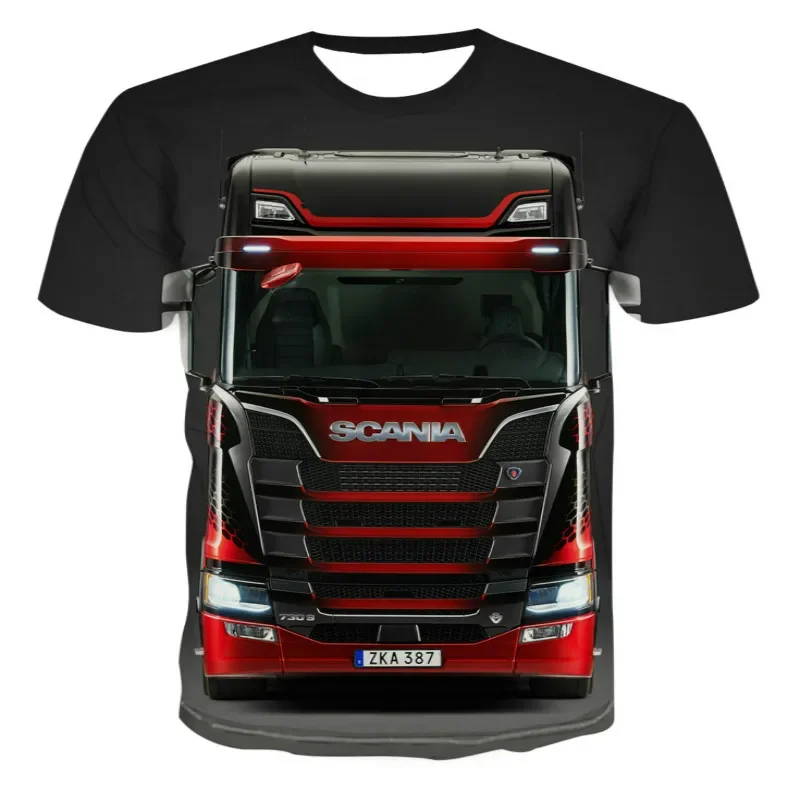 

New 2021 summer 3D printed super truck T-shirt for men and women casual fashion round neck hip hop short sleeve oversized Tshirt