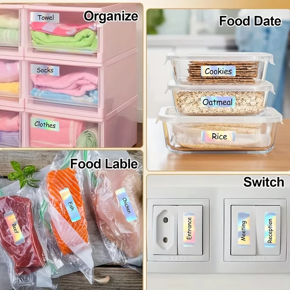 홀로그램 스티커 롤 - 반짝이 자체 접착 열전사 용지 (학습/사진/DIY 스크랩북 휴대용 프린터 용지)