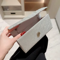 Ladies Glitter Silver Clutch Bag Envelope Evening Bag Fashion Elegant Long Purse Women Chain Shoulder Bags Wedding Party Handbag - Image 4