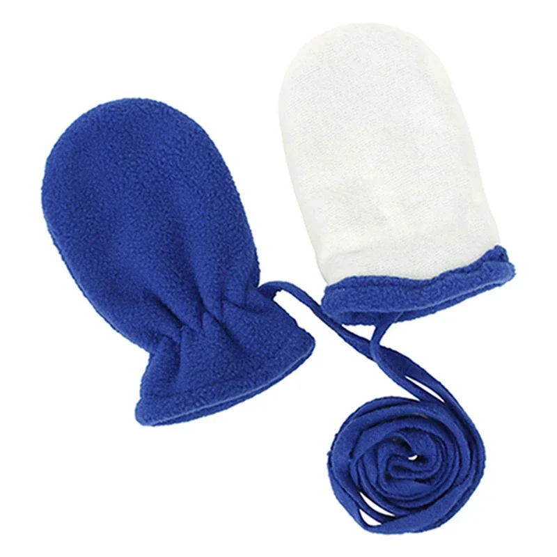 Toddler Winter Comfortable Warm Gloves with String Baby Girl Solid Color Mittens Children Accessories Birthday Gifts Photo Props