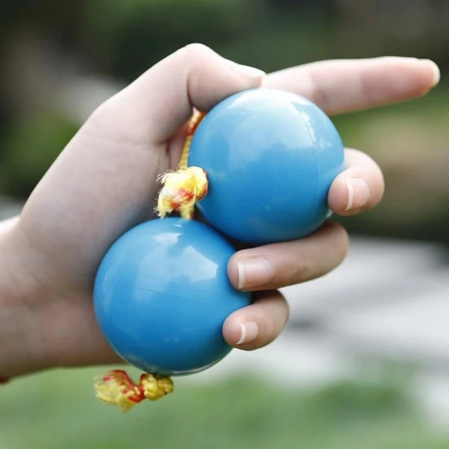 thumbnail image 2 of Aslatuas Nepalese Hand-Painted Rattle Ball - Single Hand Percussion Instrument For Music & Rhythm 2 of 14