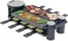 Raclette Party Grill with Granite Stone and Cast Aluminum Non Stick Grill Plate, Black 1