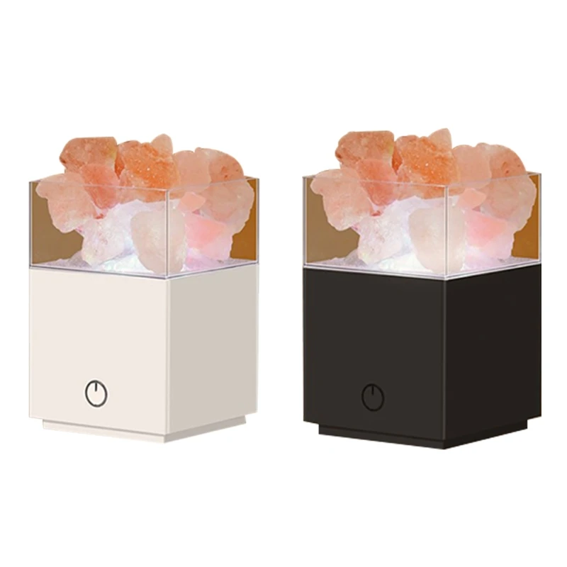 

Natural Crystal Salt Lamp with Remote Control Projector Night Light Drop shipping