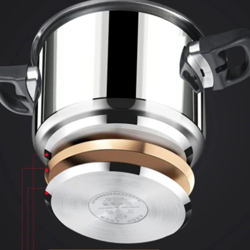 304 Stainless Steel Pressure Cooker Explosion-proof Household Gas Stove Thickened