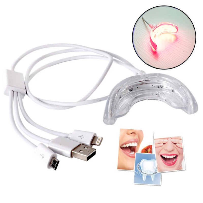 

Portable Smart LED Teeth Whitening Device / 3 USB ports for Android IOS iPhone Teeth Whitening System Teeth Whitening Cold light