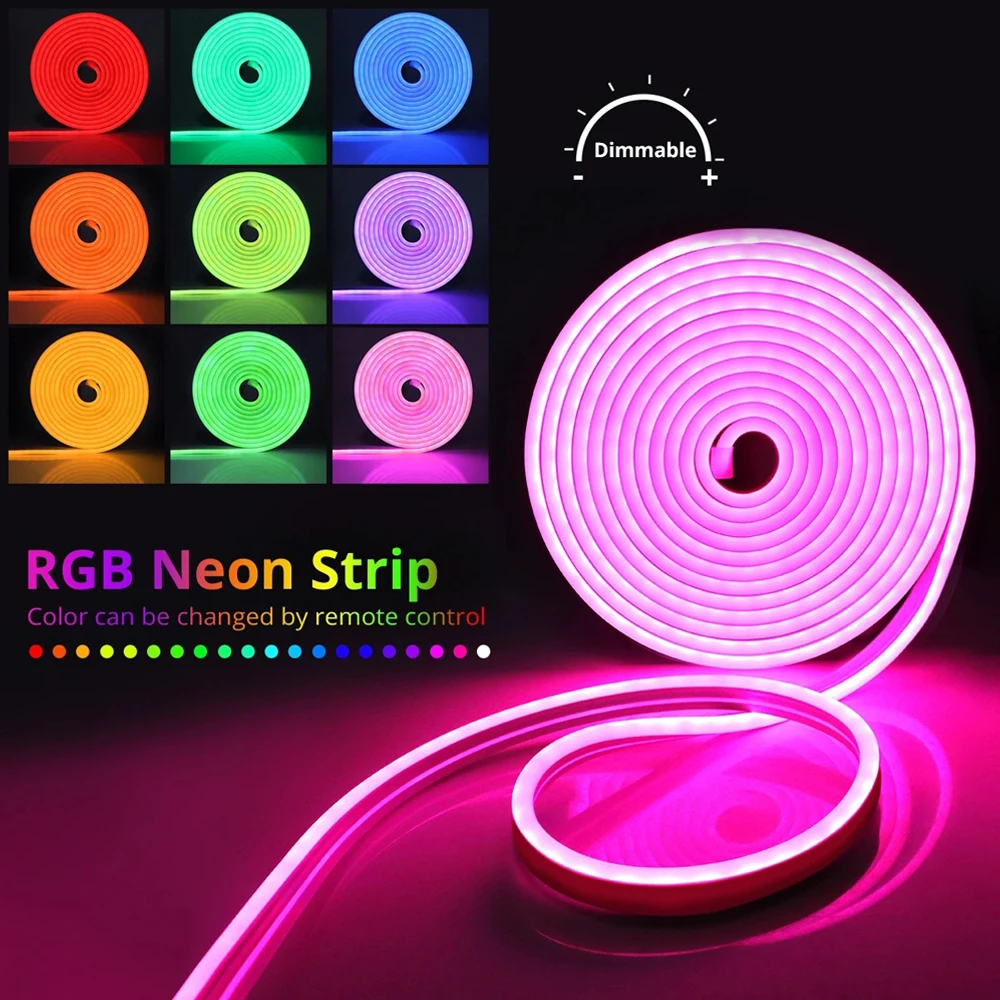 

RGB неоновая полоса, Wi-Fi, умная фотолампа, неоновая веревка, управление через приложение, подсветка телевизора, игровая комната, спальня, день рождения, сделай сам, Декор, окружающая лампа