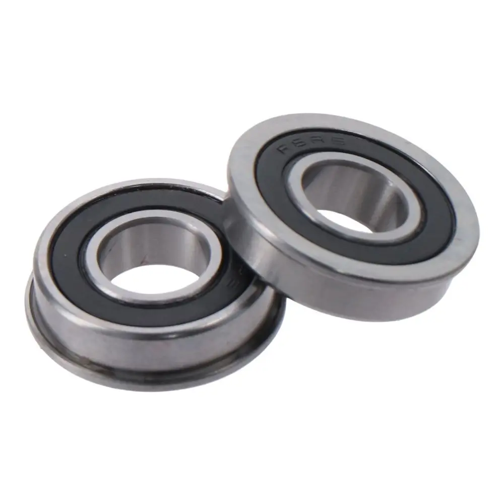4pcs FR8-2RS Flanged Ball Bearing Chrome Steel 1/2"x1-1/8"x5/16" Flange Rip Bearings Miniature Ball Bearings 3D Printers miniature ball bearings