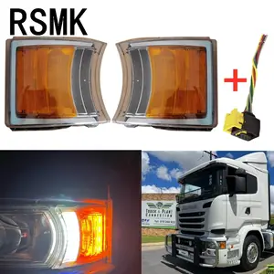 Lot de 2 feux de gabarit LED pour pare-soleil avant Bleu OEM 1910437 pour  Scania Série P/R/G