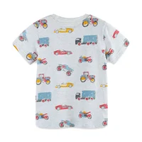 Jumping Meters 2-7T Boys T Shirts With Cartoon Cars Print Short Sleeve Summer Baby Clothing Fashion Baby Shirts Tops Kids Wear 2