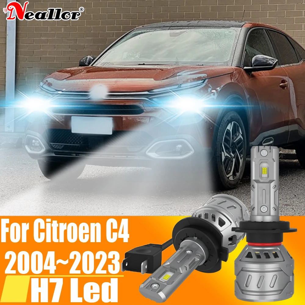 

2 шт., Автомобильные светодиодные лампы H7 Canbus H18 6000K 12 В 55 Вт для Citroen C4 2004 ~ 2023