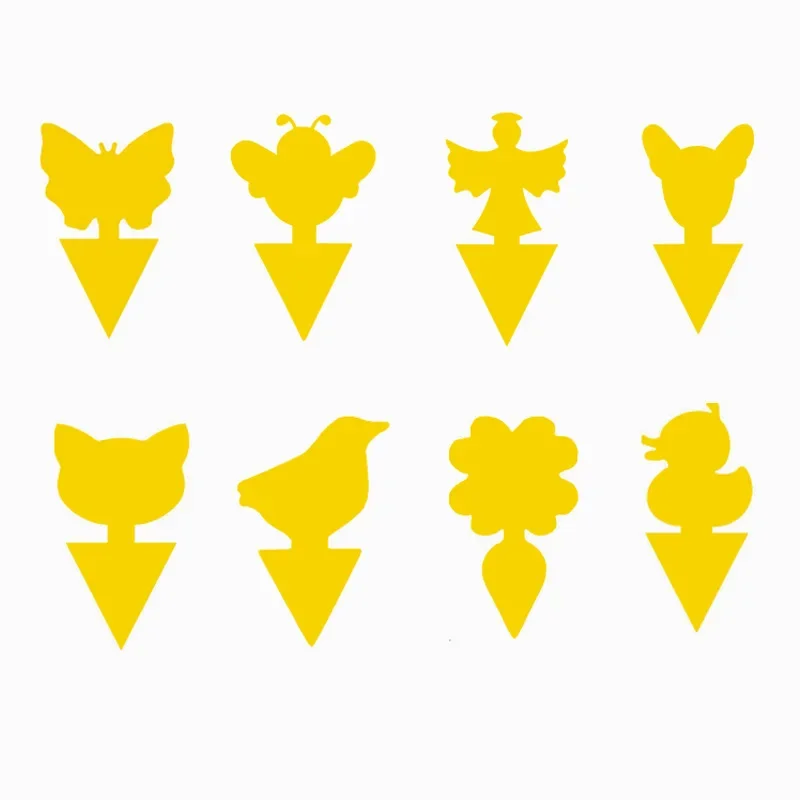 20Pcs Garden Insect Catcher Giallo Double Sided Strong Sticky Bug Fly Insect Catcher Plate Pest Trap Garden Plant Protection