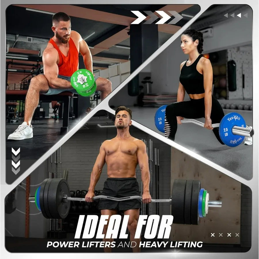 Fractional Weight Plates Set for Home Gym and Fitness Training Available in Steel and Rubber Materials Includes 2 4 6 Plates in