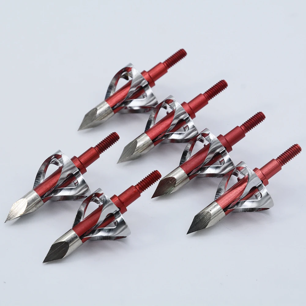 Frecce Balestra 150 Libbre Punte Da Caccia Per Arco - Broadheads 100 Grain, Per Arco Composto E Ricurvo Punte Frecce Broadheads - Foto 5