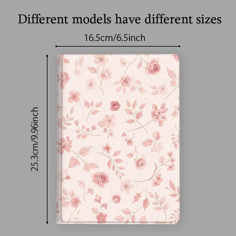 Cartoon Pink Flower Pattern Tablet Case