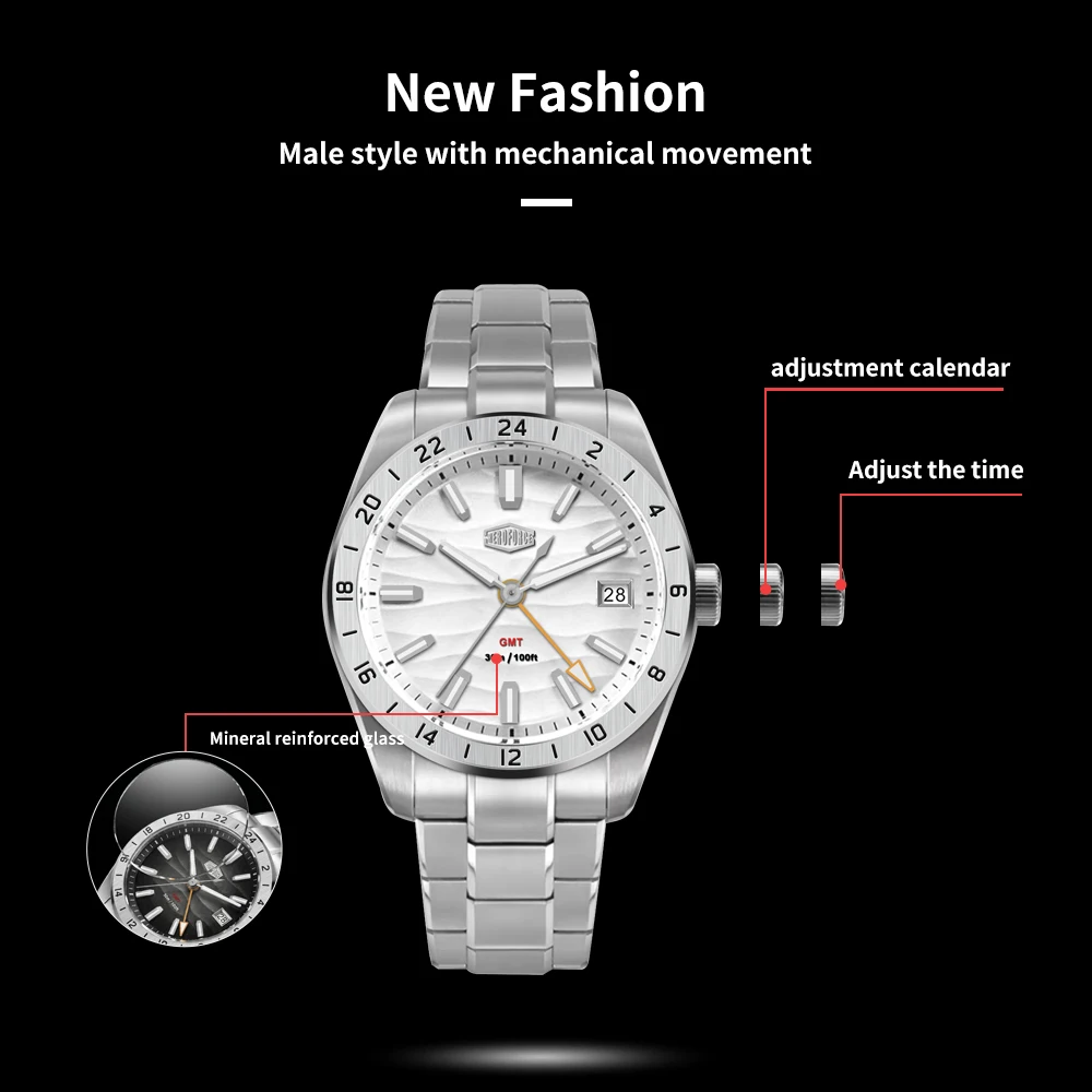 HEROFORCE Orologio da Uomo di Lusso Originale, Elegante e alla Moda, con Vetro Zaffiro, Impermeabile, al Quarzo, con Luce Notturna, Marca di Alta Gamma per il Business - immagine 6