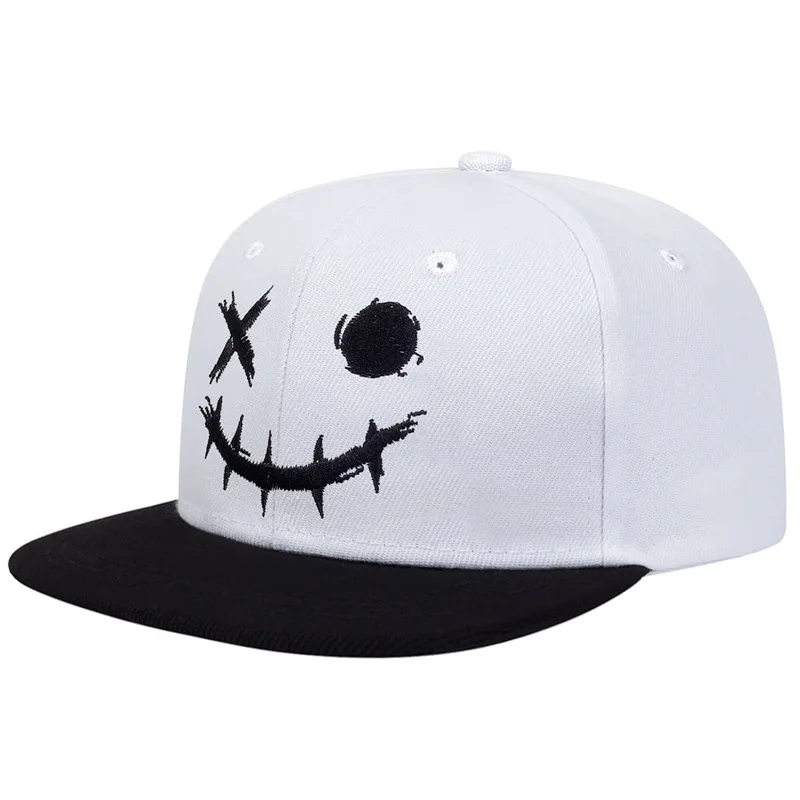 Unisex XO Smiling Face Embroidery Hip-hop Hats Outdoor Adjustable Casual Baseball Caps Sunscreen Hat - Image 4
