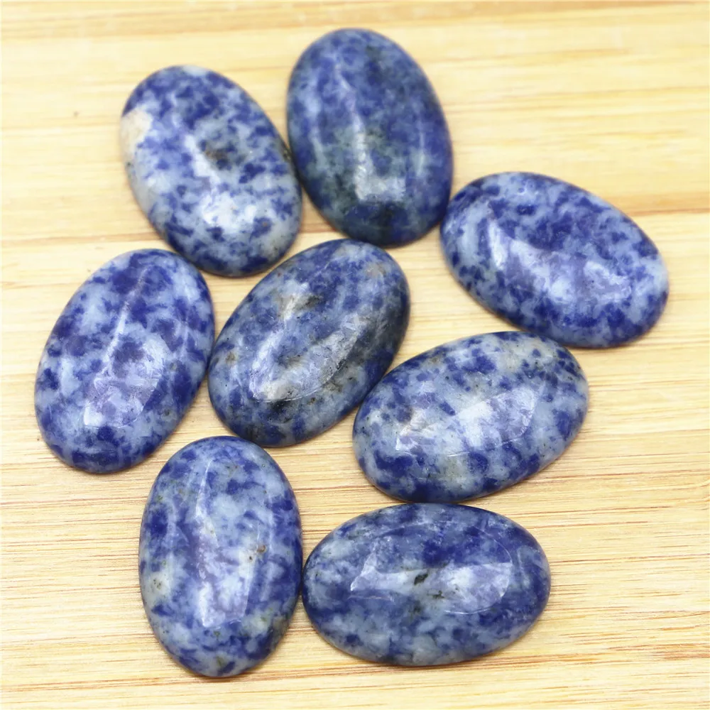30x20mm Natural Stone Oval Sodalite CAB Cabochon Setting Bead Fit Pendants Jewelry Making Supplies 12Pcs Wholesale Free Shipping