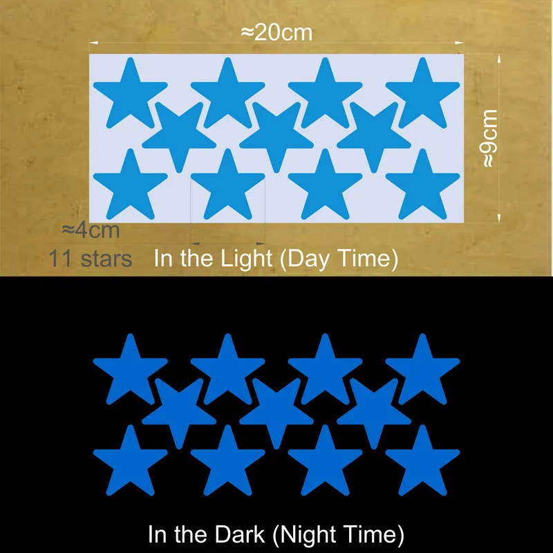 Vibrant Glowing Star Stickers for Kids' Rooms - Ceiling & Wall Decor