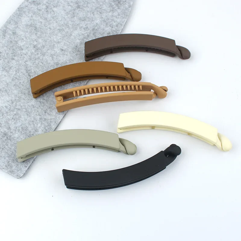 Hair Clips Hair Accessories Solid Color Frosted Banana Hair Clips Fashion Ponytail Holder Hair Clips Women Girls Hairpins Barrettes Womens Accessories