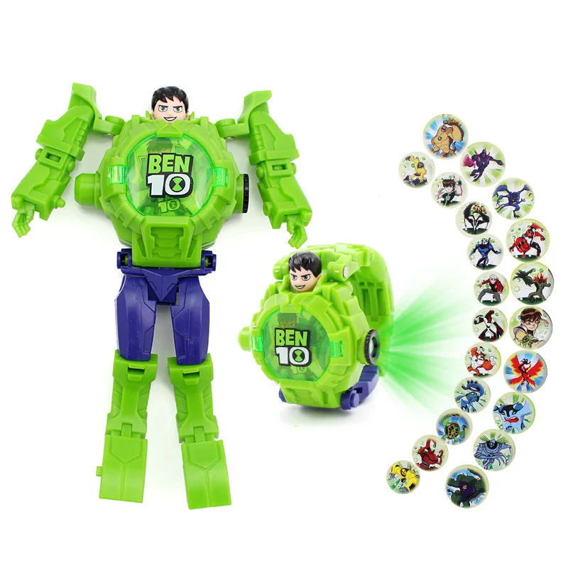 thumbnail image 1 of Disney-Marvel Spiderman 21 patrones de proyección, reloj de proyección Robot de deformación para niños, reloj electrónico, regalo de Navidad, 1 of 5