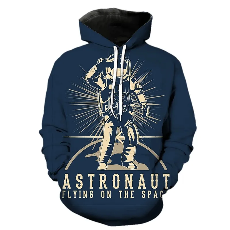 thumbnail image 1 of Sudadera con capucha con estampado 3D de astronauta de dibujos animados para hombres y mujeres, sudaderas casuales de gran tamaño, ropa de calle de hip hop para niños, 1 of 5