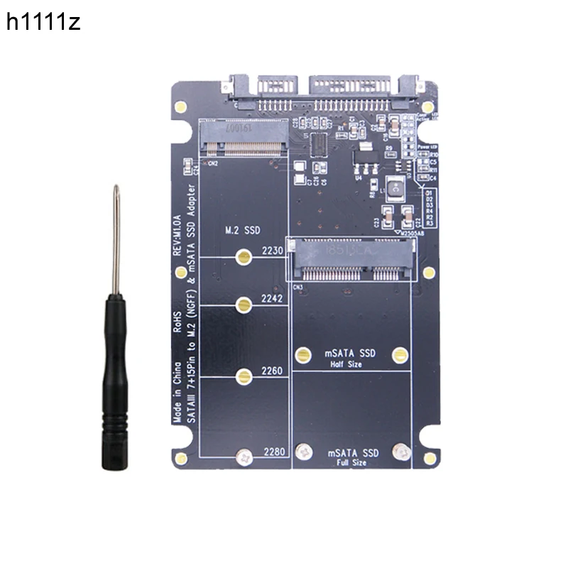 

Адаптер SSD mSATA SSD M2, плата адаптера M2 SATA 3,0, переходник для 2230 2242 2260 2280 M.2 SATA SSD для полуразмера mSATA
