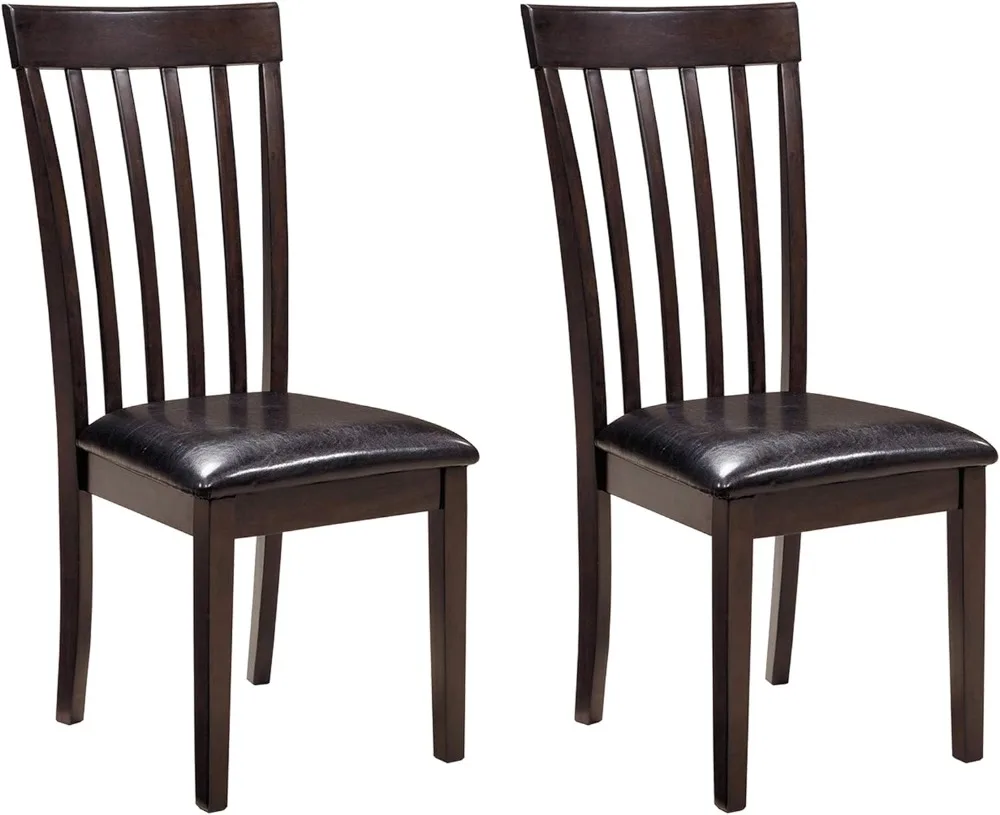 

Signature Design by Ashley Hammis Rake Back Dining Room Chair, Set of 2, Dark Brown, 43.00"W x 20.00"D x11.25"H