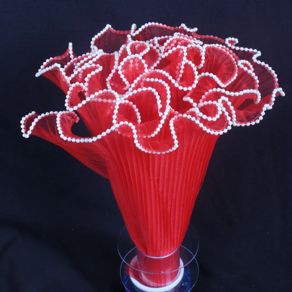 Perlen-Spitzenblumen-Einwickelpapier Handgemachtes Bouquet Floristik Geschenkverpackung Wellengarn Romantische Rolle Blumenstrauß-Verpackung – Detail 5